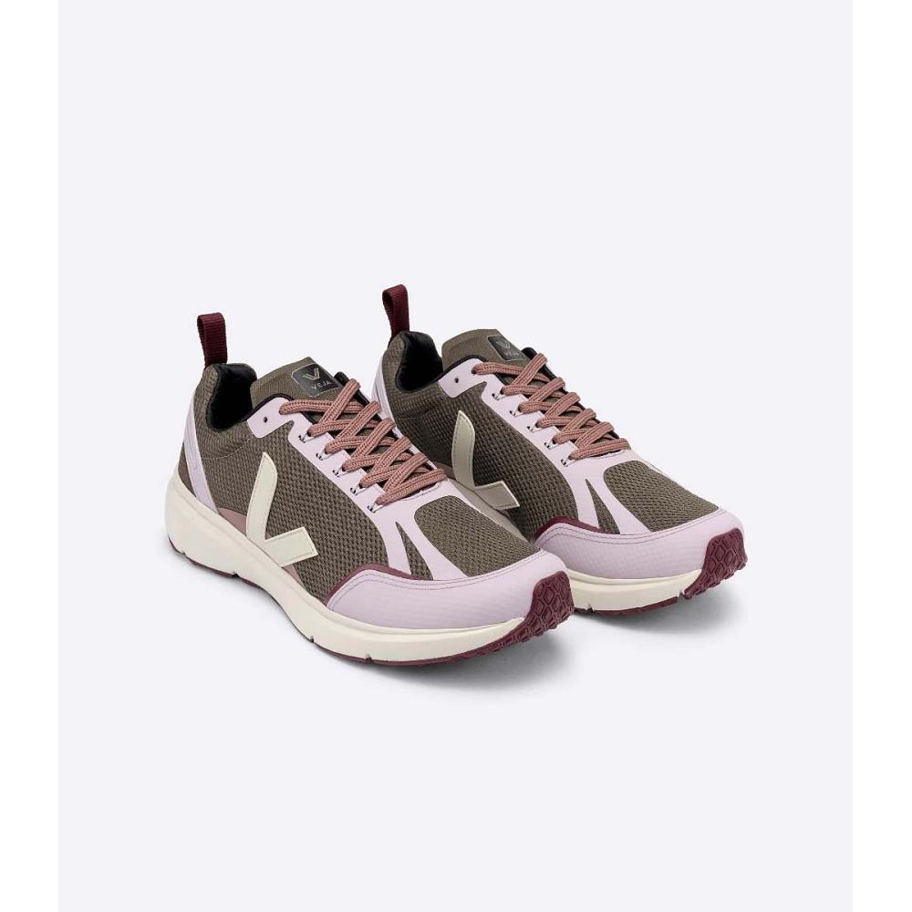 Women's Veja CONDOR 2 ALVEOMESH Shoes Khaki/Pink | SG 492GSO